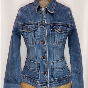 Trucker jacket blue jean Eddie Bauer
